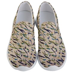 Abstract Pattern Freestyle Painting Men s Lightweight Slip Ons by Wegoenart