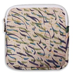 Abstract Pattern Freestyle Painting Mini Square Pouch by Wegoenart