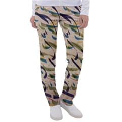 Abstract Pattern Freestyle Painting Women s Casual Pants by Wegoenart