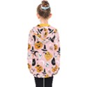 Pumpkin Cat Pattern Skull Kids  Double Breasted Button Coat View2