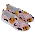 Pumpkin Cat Pattern Skull No Lace Lightweight Shoes View3