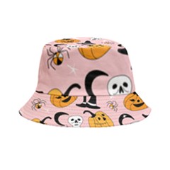 Pumpkin Cat Pattern Skull Inside Out Bucket Hat by Wegoenart