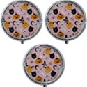 Pumpkin Cat Pattern Skull Mini Round Pill Box (Pack of 3) View1