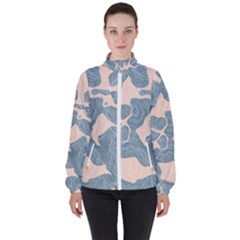 Abstract Art Line Lines Pattern Texture Women s High Neck Windbreaker by Wegoenart