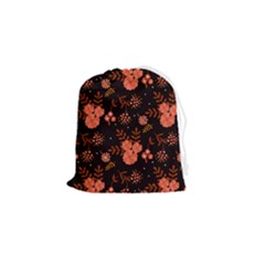 Autumn Night Pattern Glitter Drawstring Pouch (small) by Wegoenart