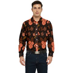 Autumn Night Pattern Glitter Men s Long Sleeve  Shirt by Wegoenart