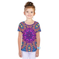 Mandala Rosette Floral Pattern Kids  One Piece Tee