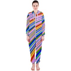 Background-colors-colorful-design Hooded Jumpsuit (ladies)