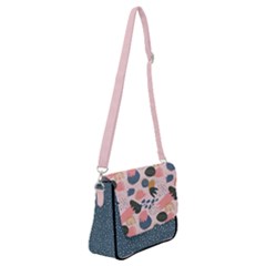 Hand Drawn Abstract Polka 5 Shoulder Bag With Back Zipper