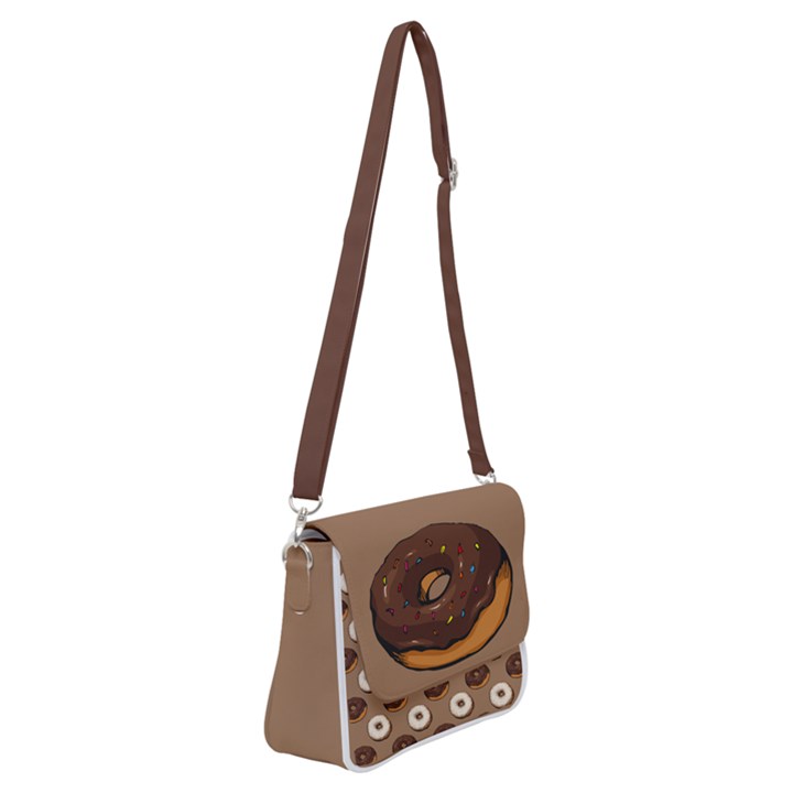 donut Shoulder Bag with Back Zipper