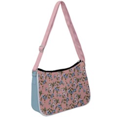 Flower Peach Blossom Zip Up Shoulder Bag by flowerland