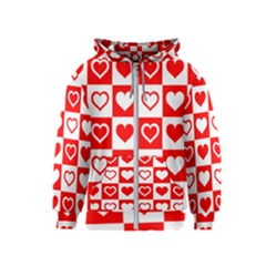 Background-card-checker-chequered Kids  Zipper Hoodie