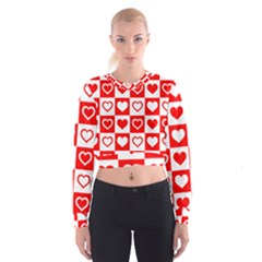 Background-card-checker-chequered Cropped Sweatshirt