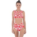 Background-card-checker-chequered Bandaged Up Bikini Set  View1