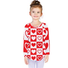 Background-card-checker-chequered Kids  Long Sleeve Tee