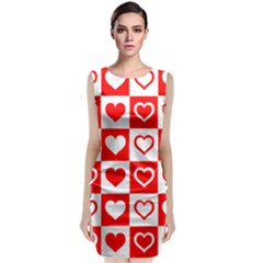 Background-card-checker-chequered Sleeveless Velvet Midi Dress