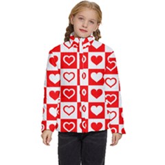 Background-card-checker-chequered Kids  Puffer Bubble Jacket Coat