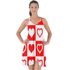 Background-card-checker-chequered Show Some Back Chiffon Dress