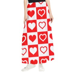 Background-card-checker-chequered Maxi Chiffon Skirt