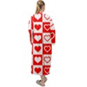 Background-card-checker-chequered Maxi Velour Kimono View2