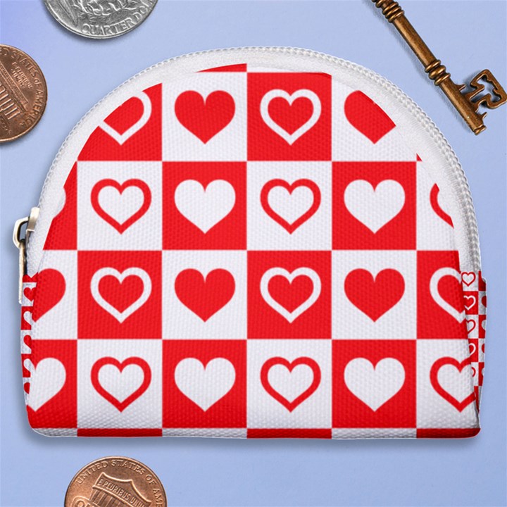 Background-card-checker-chequered Horseshoe Style Canvas Pouch