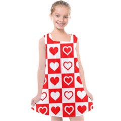 Background-card-checker-chequered Kids  Cross Back Dress