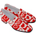 Background-card-checker-chequered Women s Chunky Heel Loafers View3