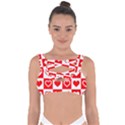 Background-card-checker-chequered Bandaged Up Bikini Top View1