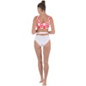 Background-card-checker-chequered Bandaged Up Bikini Top View2