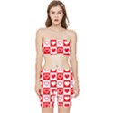 Background-card-checker-chequered Stretch Shorts and Tube Top Set View1