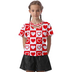 Background-card-checker-chequered Kids  Front Cut Tee