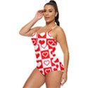 Background-card-checker-chequered Retro Full Coverage Swimsuit View2