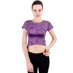 Abstract-1 Crew Neck Crop Top by nateshop