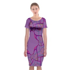 Abstract-1 Classic Short Sleeve Midi Dress by nateshop