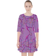 Abstract-1 Quarter Sleeve Pocket Dress by nateshop