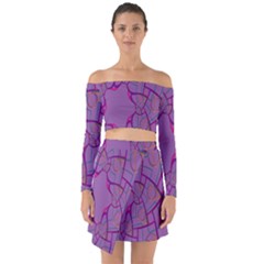 Abstract-1 Off Shoulder Top With Skirt Set by nateshop