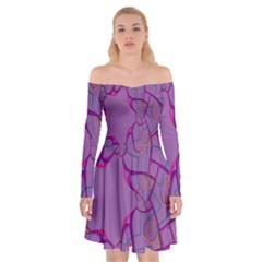 Abstract-1 Off Shoulder Skater Dress