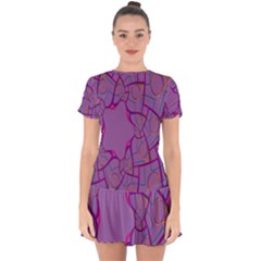 Abstract-1 Drop Hem Mini Chiffon Dress by nateshop