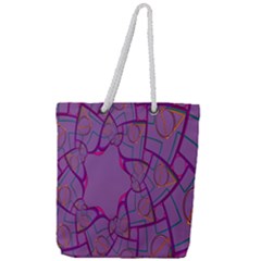 Abstract-1 Full Print Rope Handle Tote (large) by nateshop