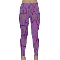 Abstract-1 Lightweight Velour Classic Yoga Leggings by nateshop