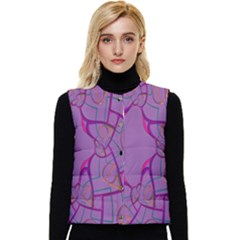 Abstract-1 Women s Short Button Up Puffer Vest by nateshop