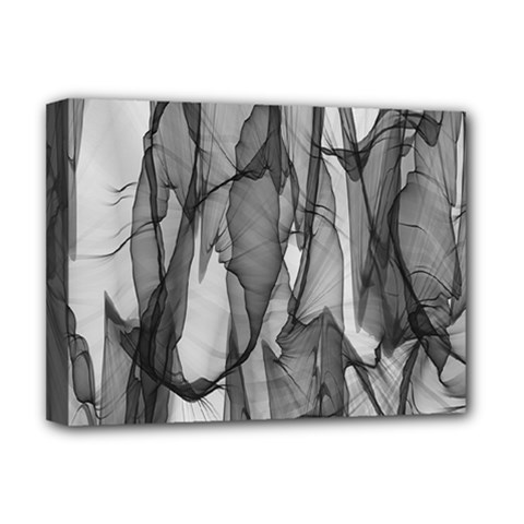 Abstract-black White (1) Deluxe Canvas 16  X 12  (stretched)  by nateshop