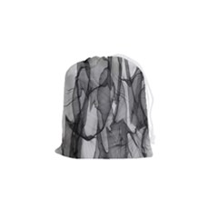 Abstract-black White (1) Drawstring Pouch (small) by nateshop