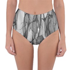 Abstract-black White (1) Reversible High-waist Bikini Bottoms by nateshop