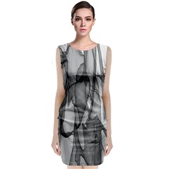 Abstract-black White (1) Classic Sleeveless Midi Dress by nateshop