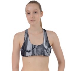 Abstract-black White (1) Criss Cross Racerback Sports Bra by nateshop