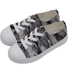 Abstract-black White (1) Kids  Low Top Canvas Sneakers by nateshop