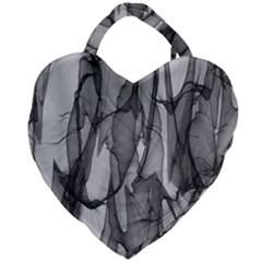 Abstract-black White (1) Giant Heart Shaped Tote by nateshop