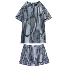 Abstract-black White (1) Kids  Swim Tee And Shorts Set by nateshop