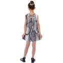 Abstract-black White (1) Kids  Cross Back Dress View2